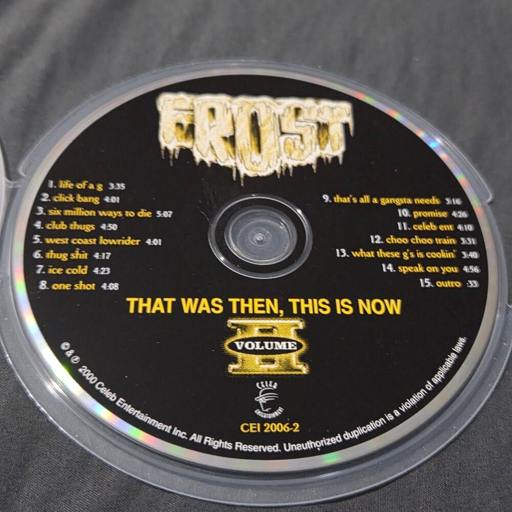 Vtg 2000 Frost THAT WAS THEN, THIS IS NOW CD CHICANO RAP HIP HOP